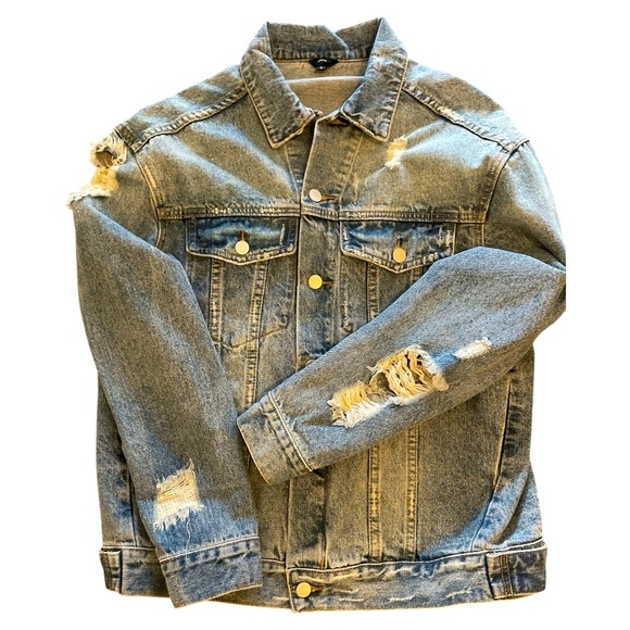 MM & Co. Deconstructed Denim Jacket Size Small - Picture 3 of 7